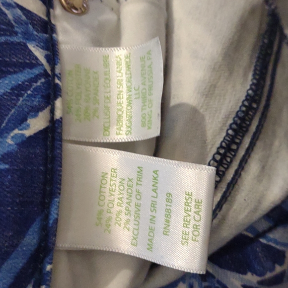 Lilly pulitzer blue & white patterned jeans size 2 - Picture 8 of 8